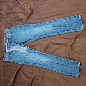 Old Navy The Diva Jeans Medium Wash Color Distressed Size 8 Short Petite